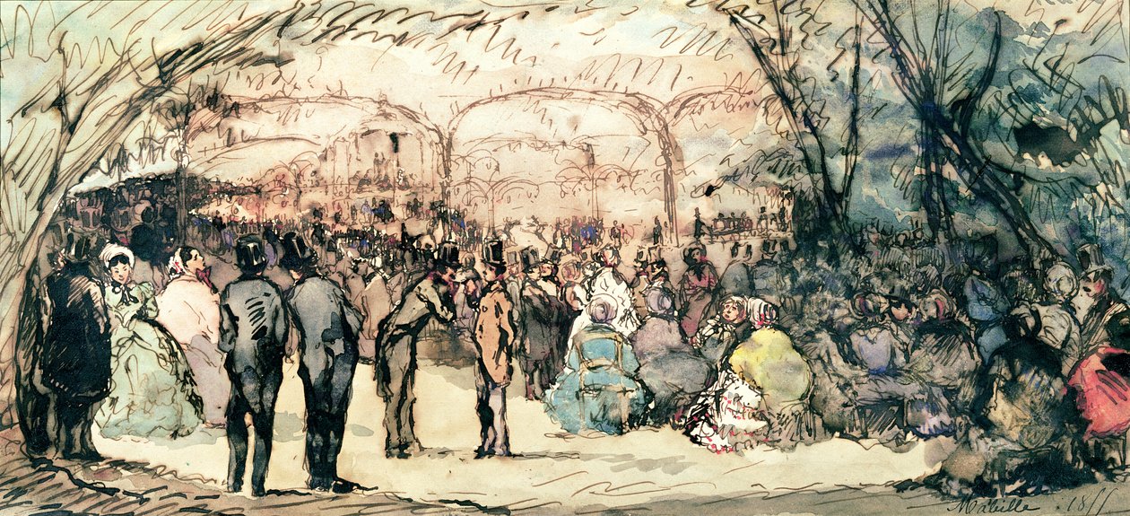 A Bal Mabille (toll, tinta és WC papíron) alkotó: Jules de Goncourt