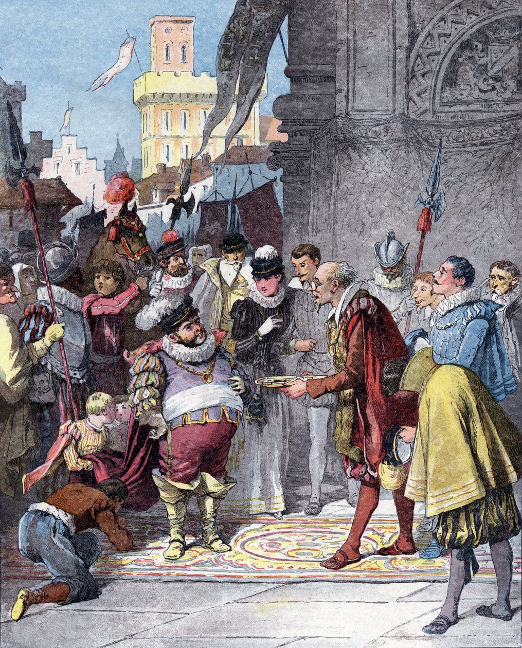 Miguel de Cervantes Don Quijote története, Jules David után vésve alkotó: Jules (after) David