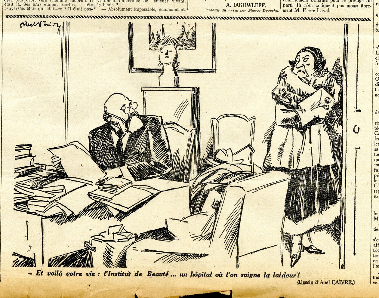 Őszinte, szatirikus az N & B-ben alkotó: Jules Abel Faivre