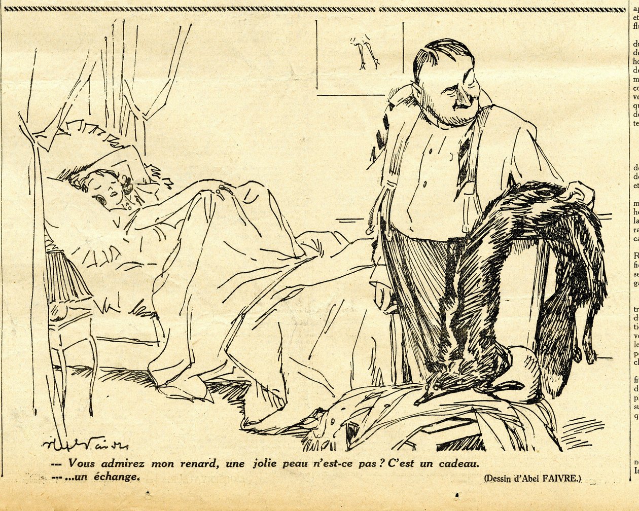 Őszinte, szatirikus az N & B-ben alkotó: Jules Abel Faivre