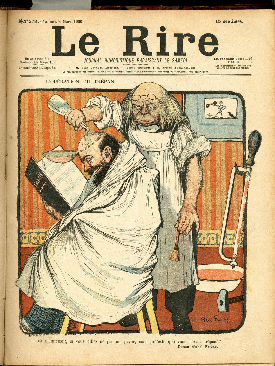 A „Le Lire” borítója, 278. szám, Szatirikus színekben alkotó: Jules Abel Faivre