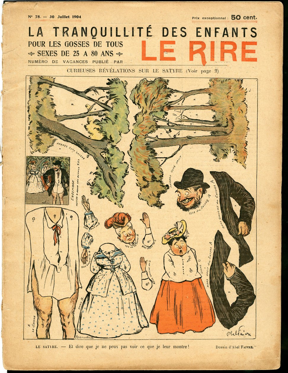 A „” The Laughter” borítója, 78. szám, Szatirikus színekben alkotó: Jules Abel Faivre
