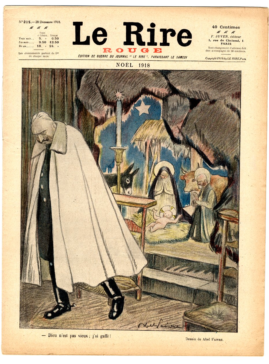 A „The Red Laughter” címlapja, színekben szatirikus alkotó: Jules Abel Faivre