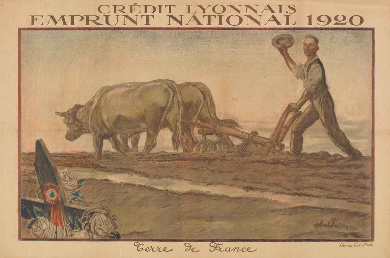 Credit Lyonnais, National Loan 1920, Land of France (Lyon Credit, National Loan 1920, Land of France) alkotó: Jules Abel Faivre