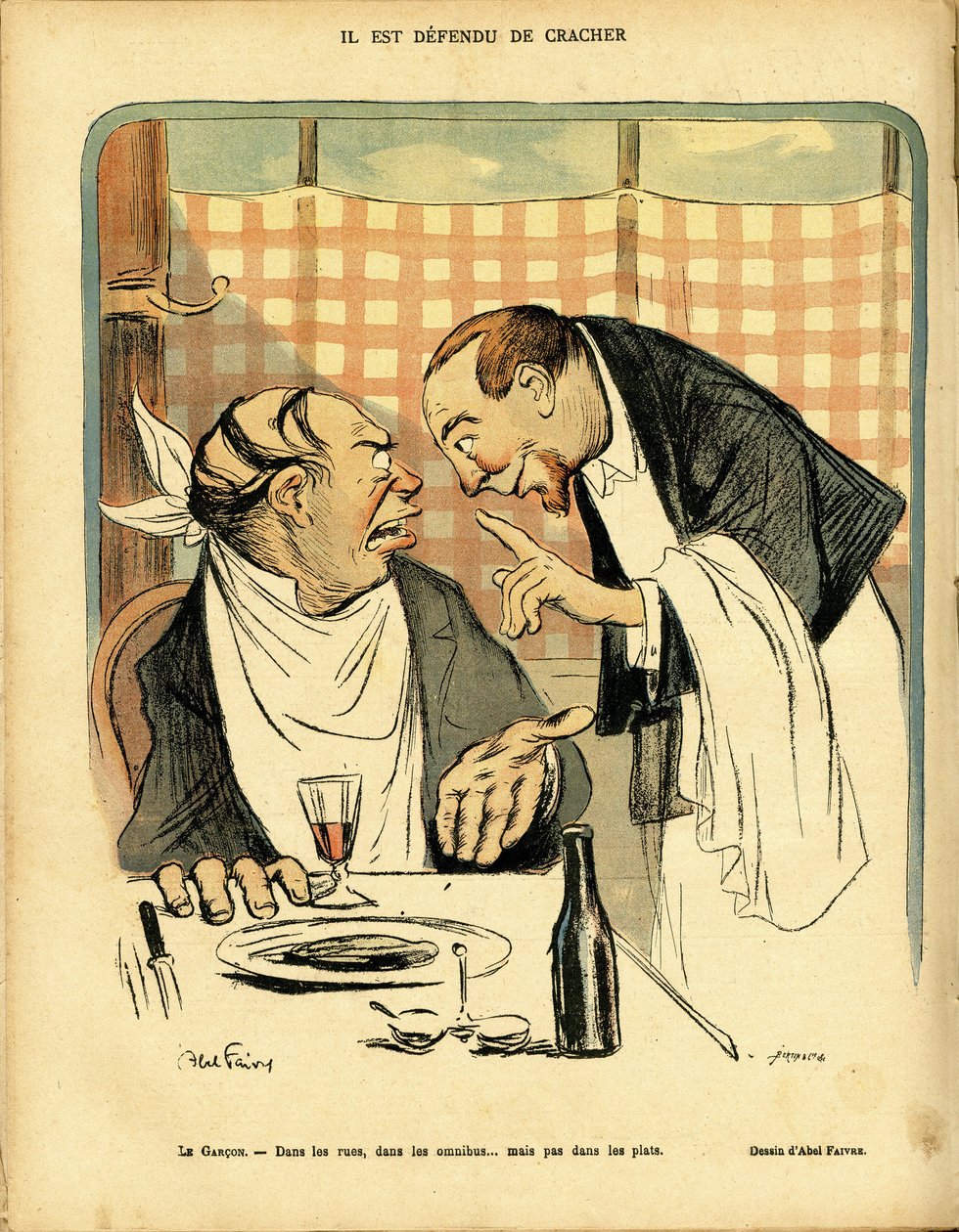 Illusztráció Abel Faivre-ről (1867-1945) a Le Rire-ben, 1. sz. 297 alkotó: Jules Abel Faivre
