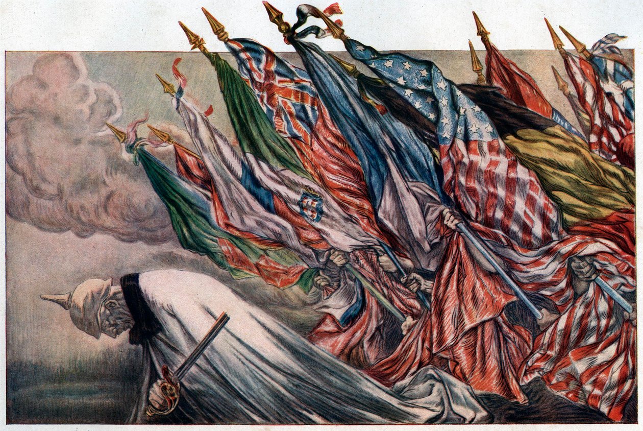 A „4th Loan de la Defense Nationale” 1918-as plakátja (plakát) alkotó: Jules Abel Faivre