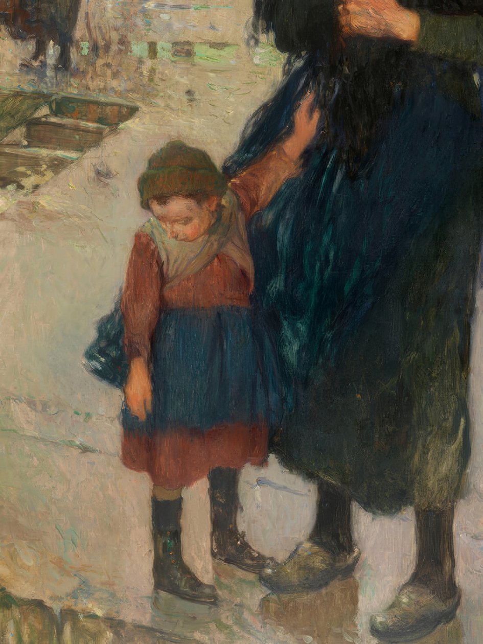 Nehéz időjárás a partoknál, vitorlázók Etaples-ból alkotó: Jules Adler