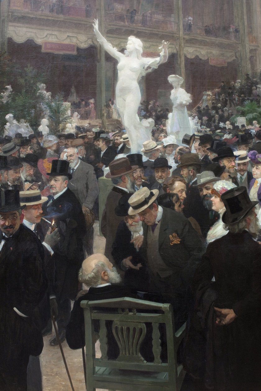 Péntek a szalon des artistes francais-ban. Jules Alexandre Grun (1868-1939) festménye, Olaj, vászon, francia művészet alkotó: Jules Alexandre Gruen or Grun