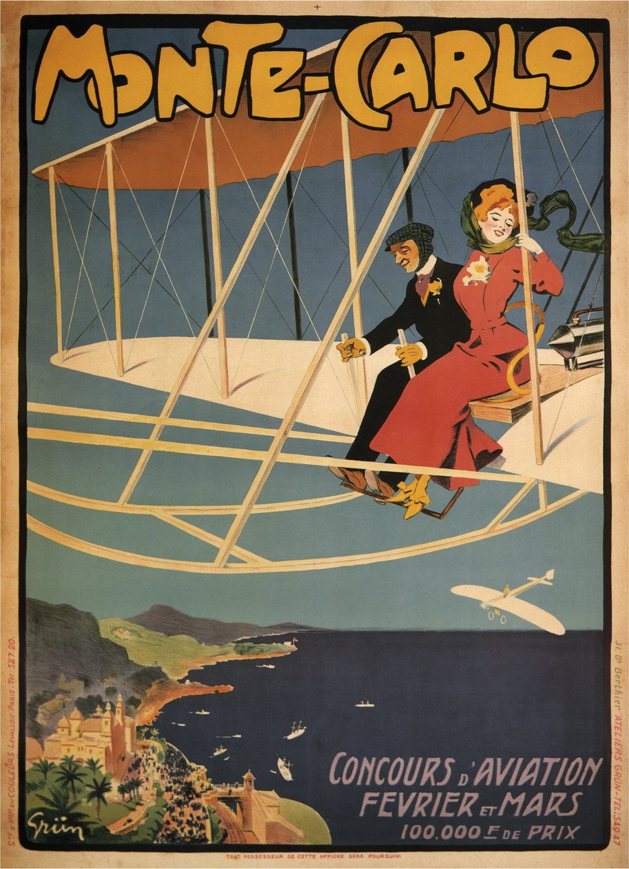 Monte-Carlo Competition Aviation (plakát) alkotó: Jules Alexandre Gruen or Grun