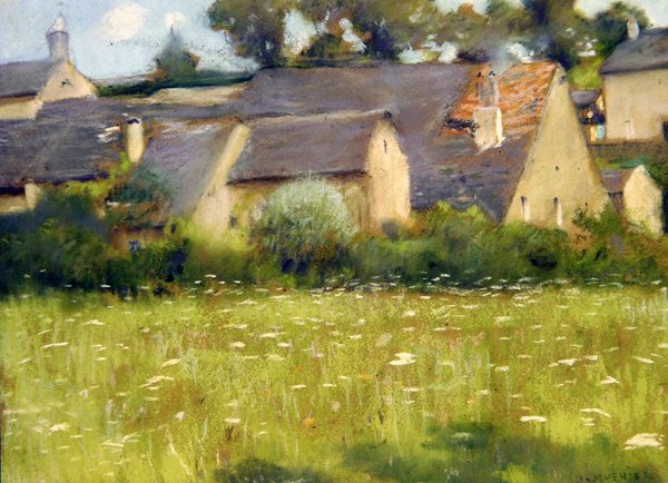 Plein-Air táj (pasztell, papír) alkotó: Jules Alexis Muenier