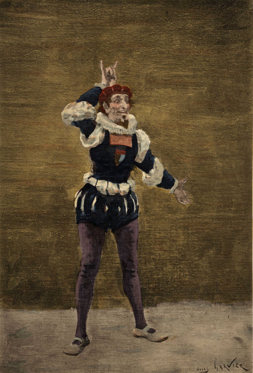 Nazdecabre jelekkel kommunikál Panurgéval. Pantagruel. Jules Garnier illusztrációja. In "Rabelais et l