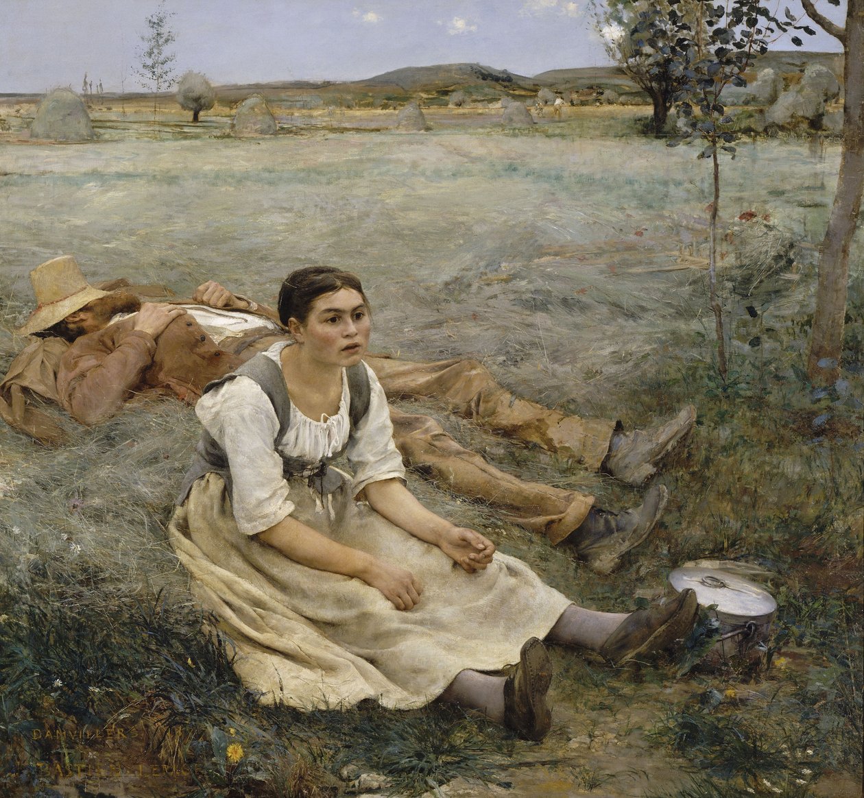 Francia: Les foins Hay Making alkotó: Jules Bastien Lepage
