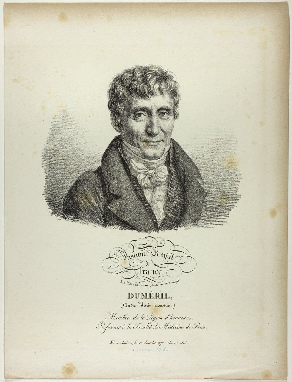 André-Marie-Constant Duméril portréja alkotó: Jules Boilly