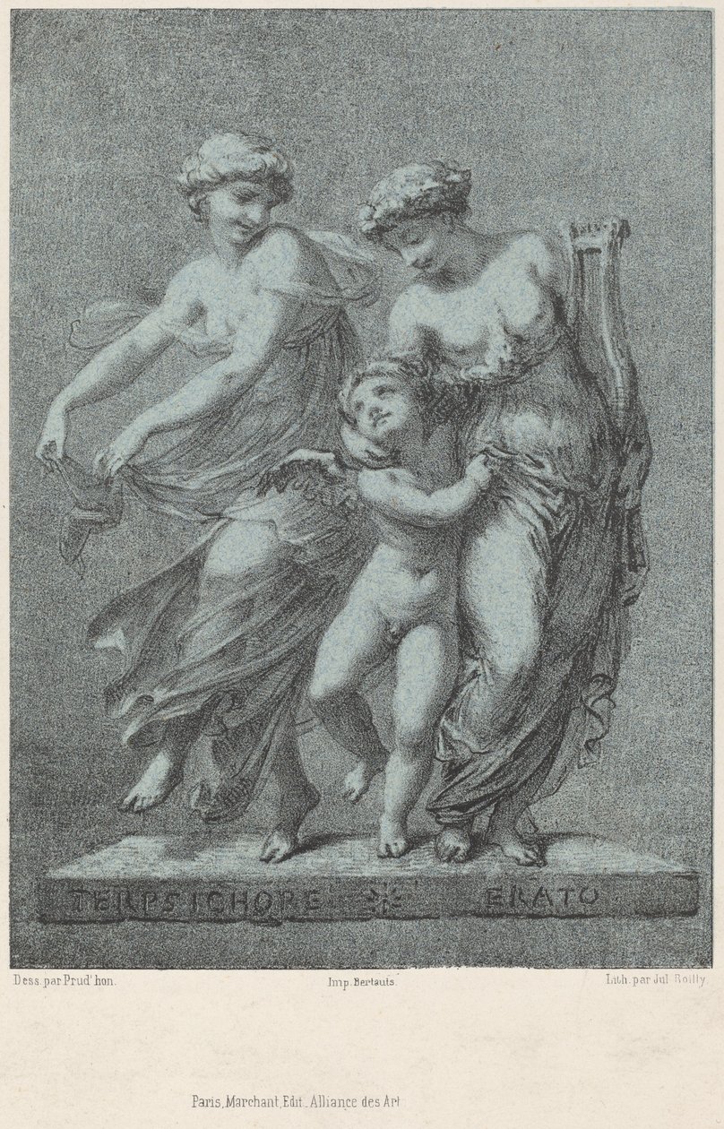 Apollo és a múzsák alkotó: Jules Boilly after Pierre Paul Prud