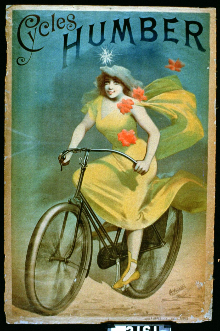A „Humber Cycles” reklámozása alkotó: Jules Cheret