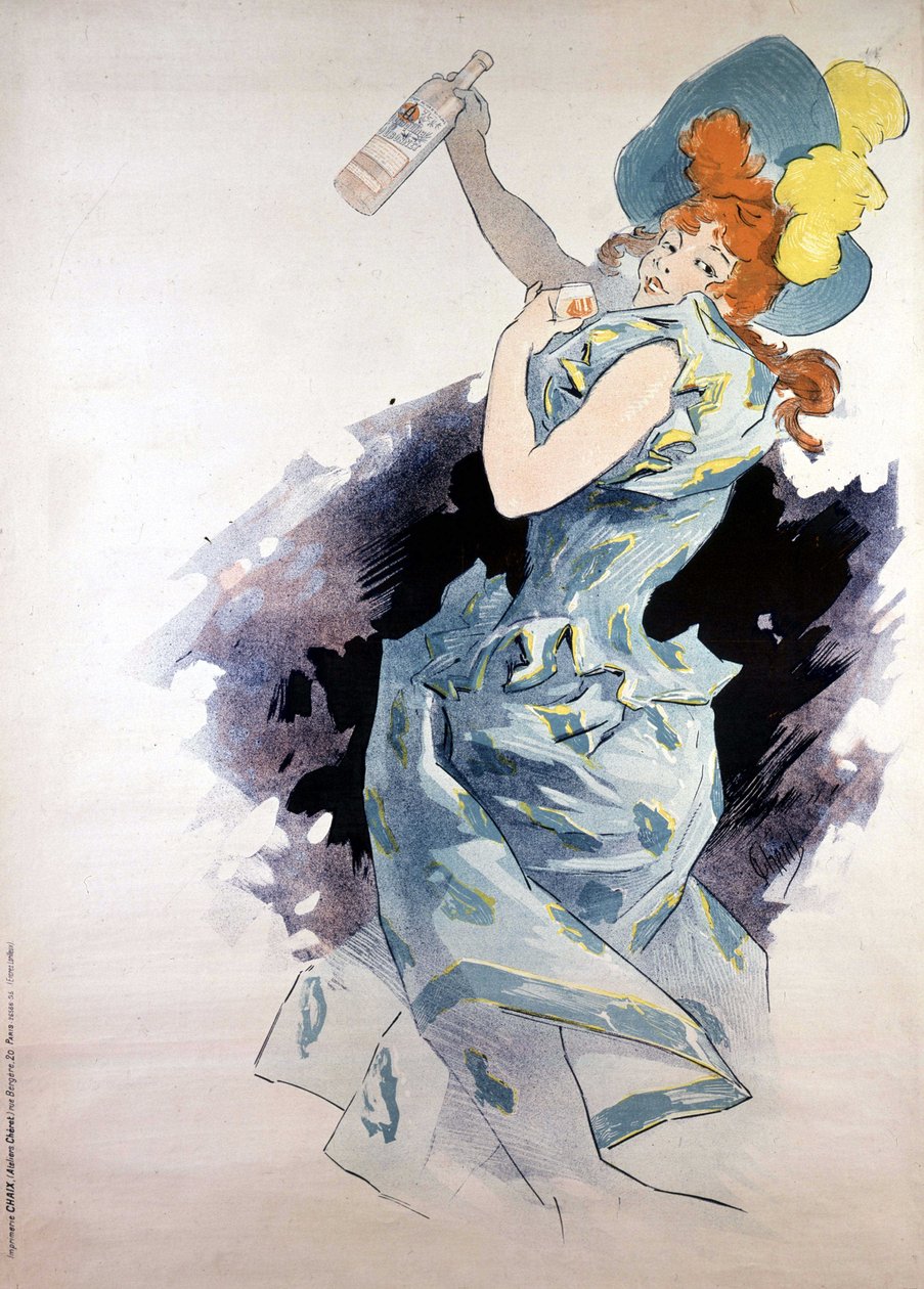 Dubonnet, üveges nő reklámplakátja, Jules Cheret alkotó: Jules Cheret