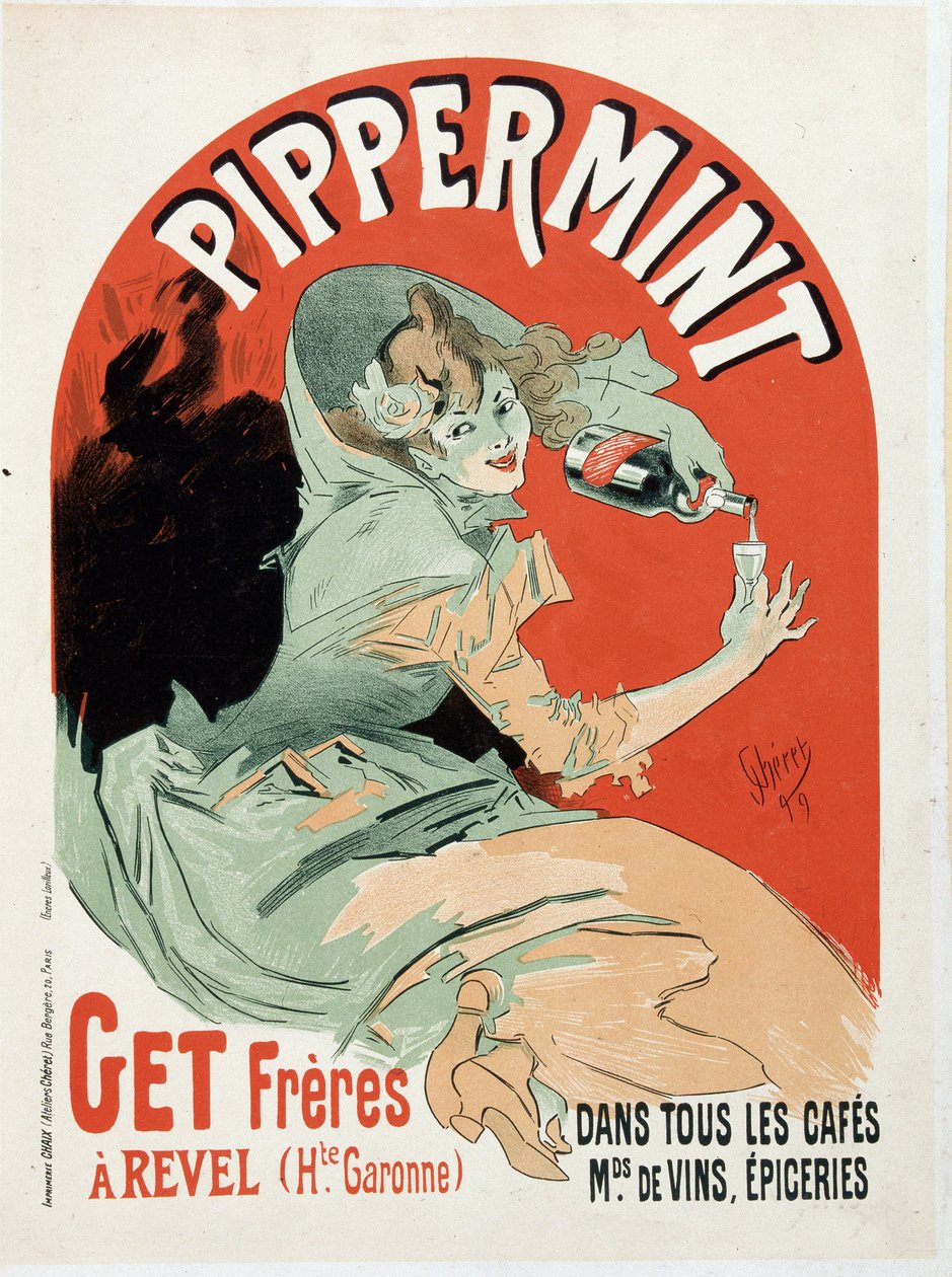 A Pippermint Get Freres reklámplakátja – Jules Cheret alkotó: Jules Cheret