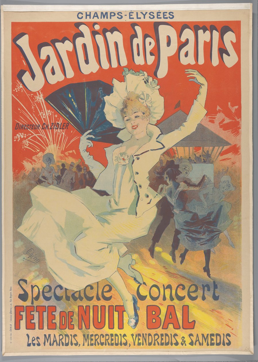 Champs-Elysées. Jardin de Paris, 1890 alkotó: Jules Cheret