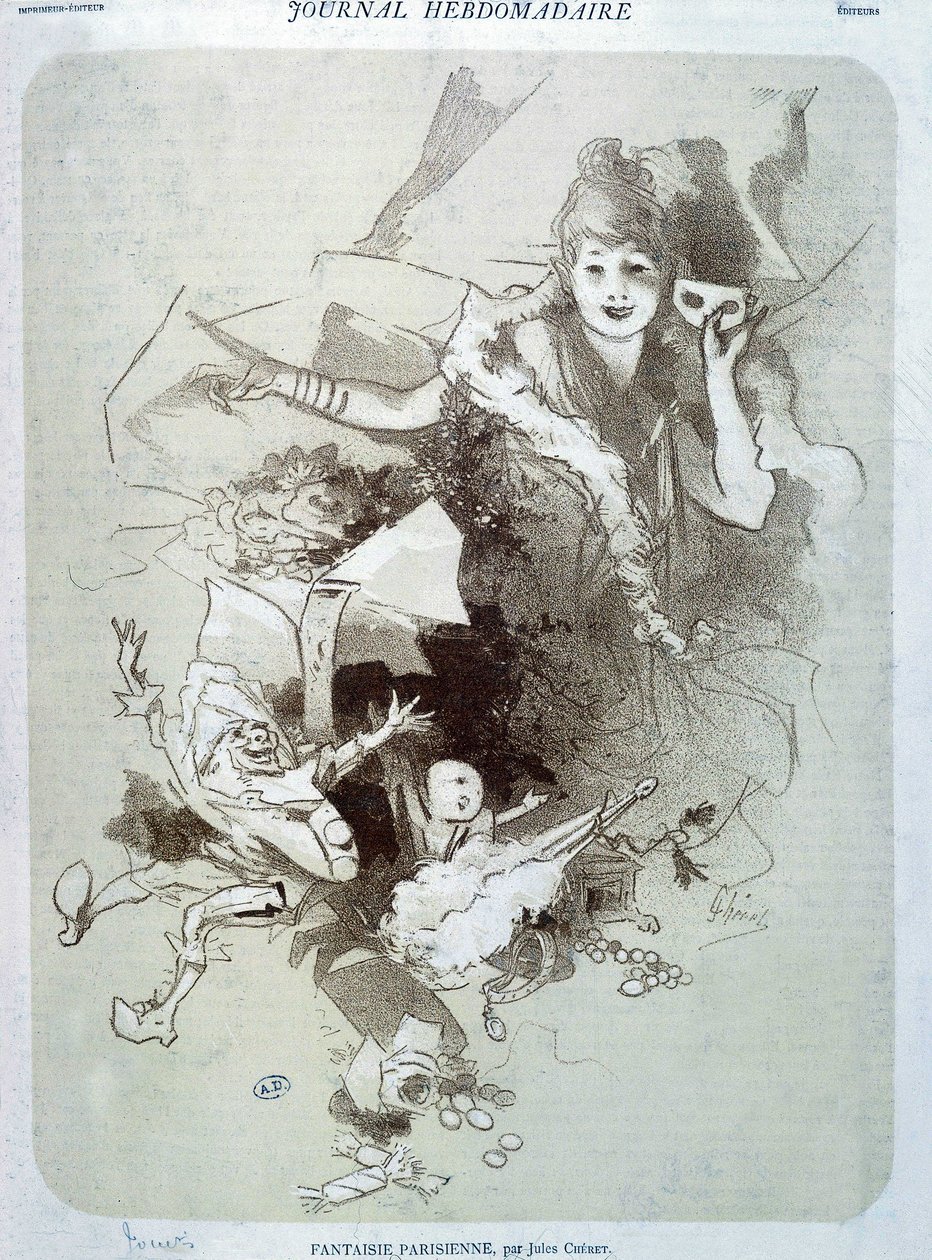 Parisian Fantasy: Puppets – Cherret plakátja alkotó: Jules Cheret