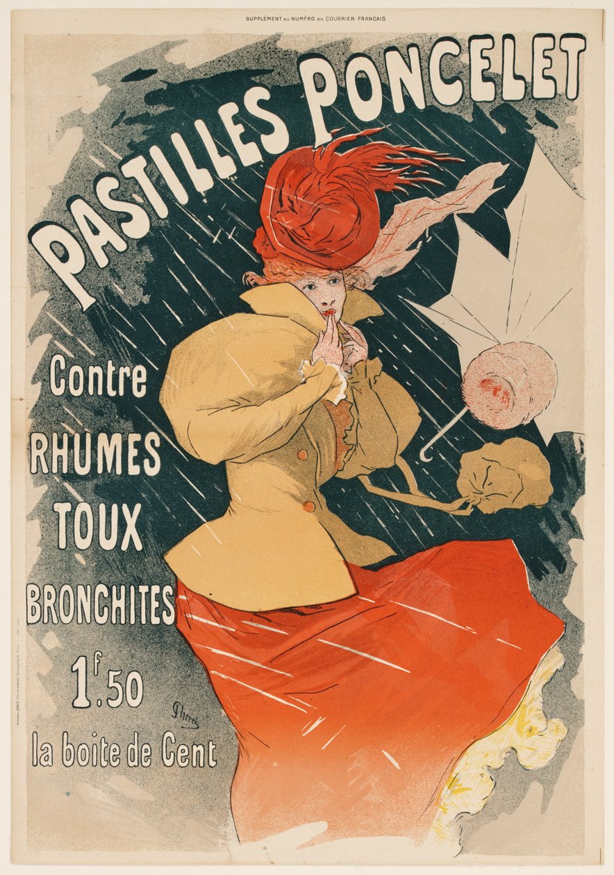 Poncelet-pasztillák (Pastilles Poncelet) alkotó: Jules Cheret