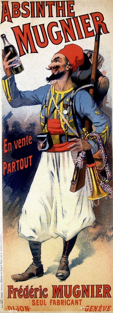 Az abszint Mugnier plakátja – Jules Cheret alkotó: Jules Cheret