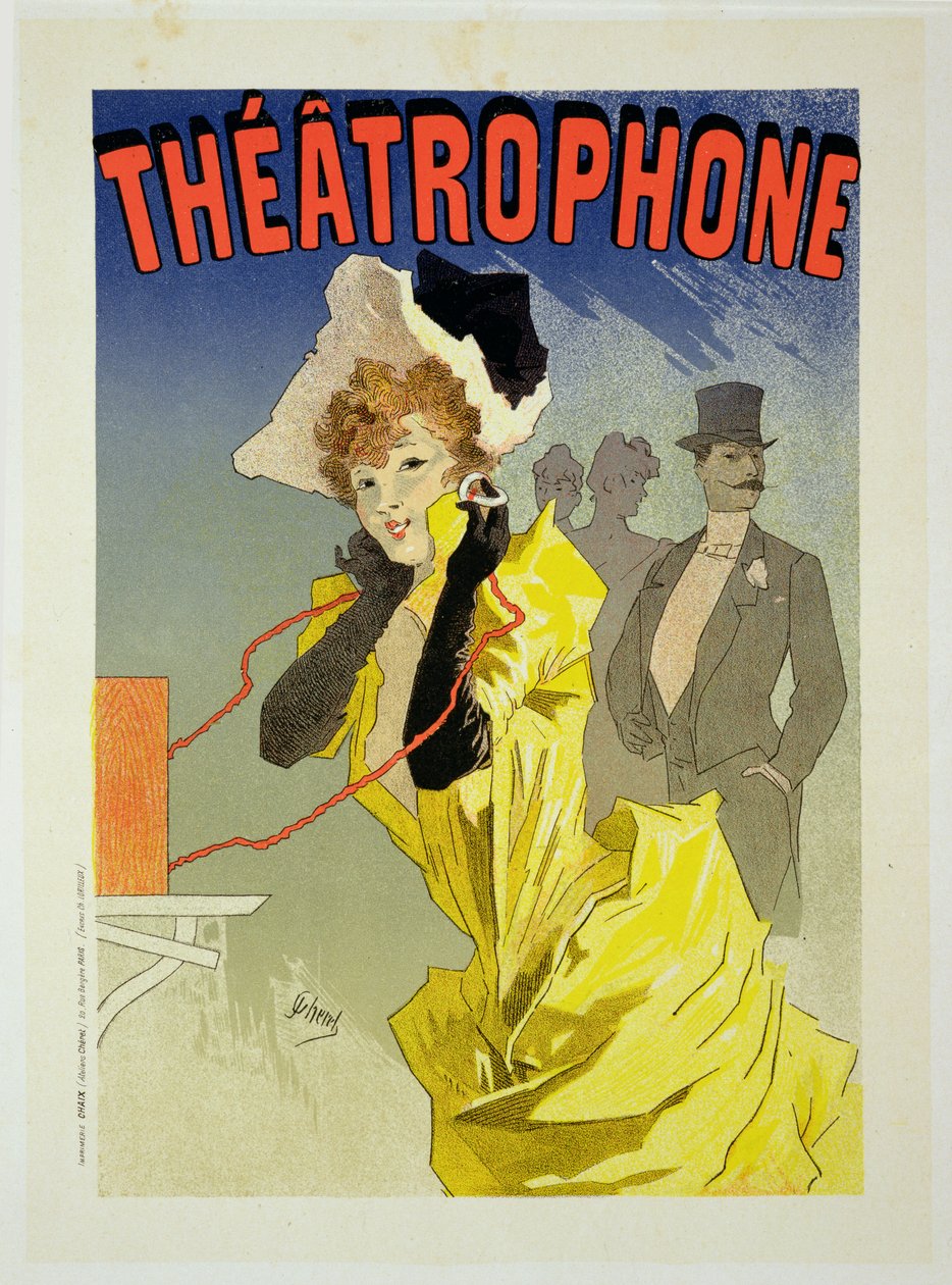 A „Theatrophone” című plakát reprodukciója, 1890 (lásd: 41410) alkotó: Jules Cheret