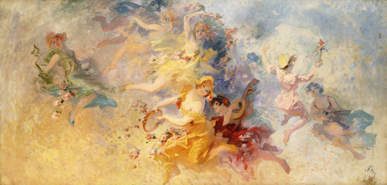 Tavasz, 1900 alkotó: Jules Cheret