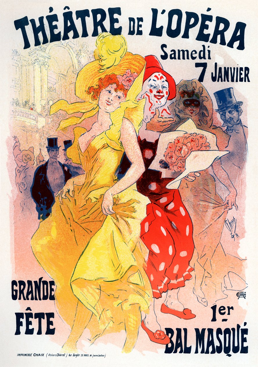 Operaház. Álarcosbál plakát, 1898-1899 alkotó: Jules Cheret