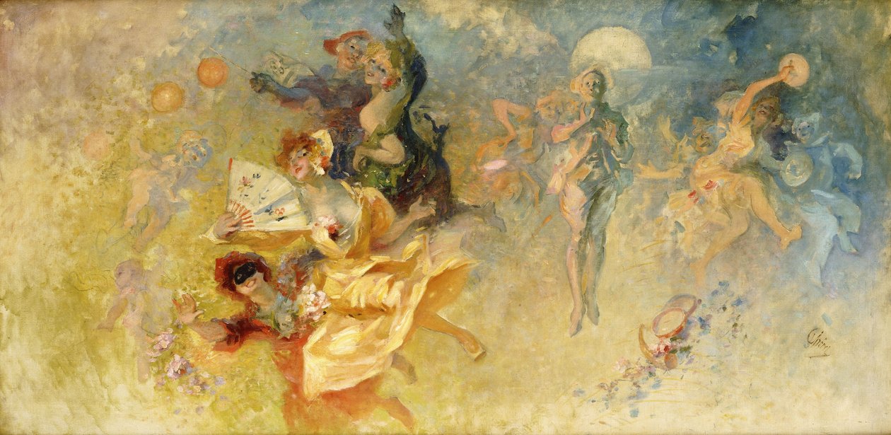 Az álarcos bál, alkotó: Jules Cheret