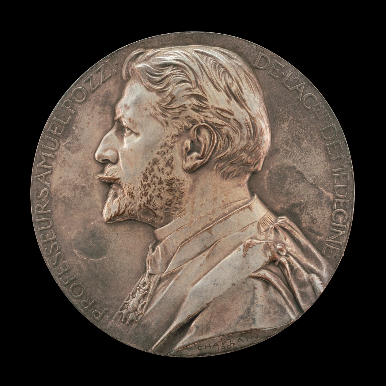 Dr. Pozzi Samuel, 1846-1918, orvos [előlap], 1906. alkotó: Jules Clement Chaplain