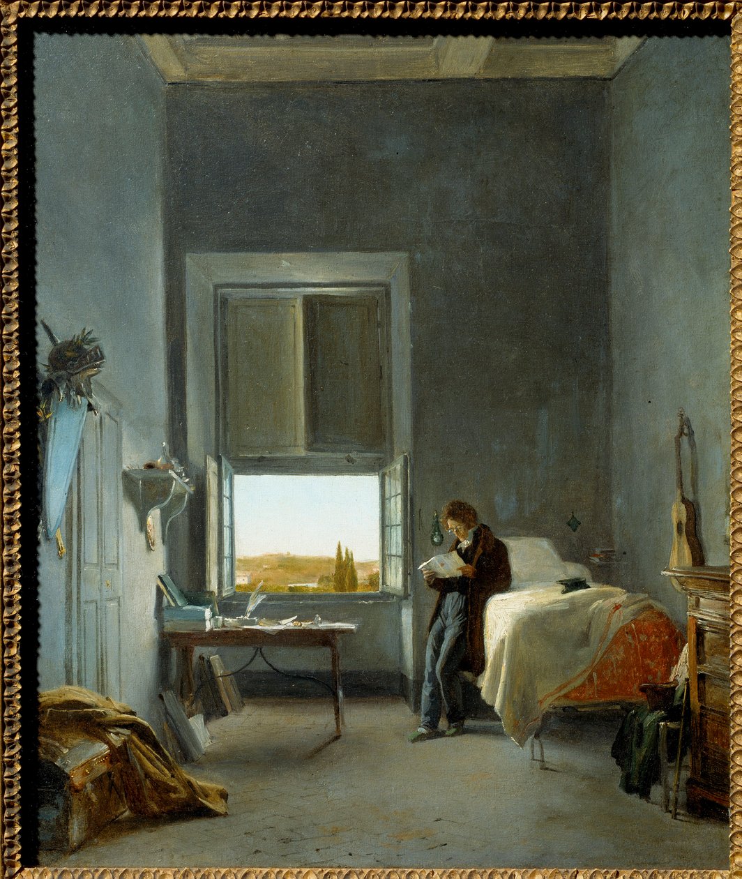A művész a Villa Medicis szobájában alkotó: Jules Coignet