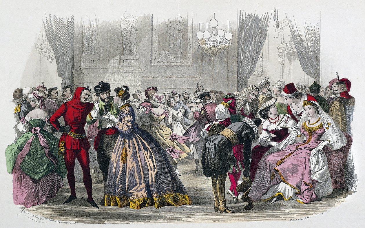 A NŐK ÉS DAMISHEK FELÜGYELŐJE – BAL TRAVESTI 1864-1865, szerző: Jules DAVID. alkotó: Jules David
