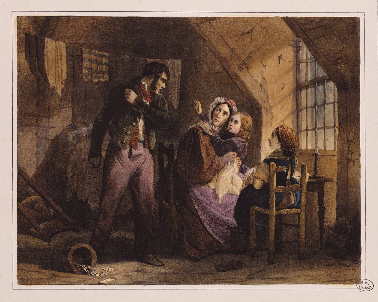 Erkölcs és erény: (színes litográfia) alkotó: Jules David