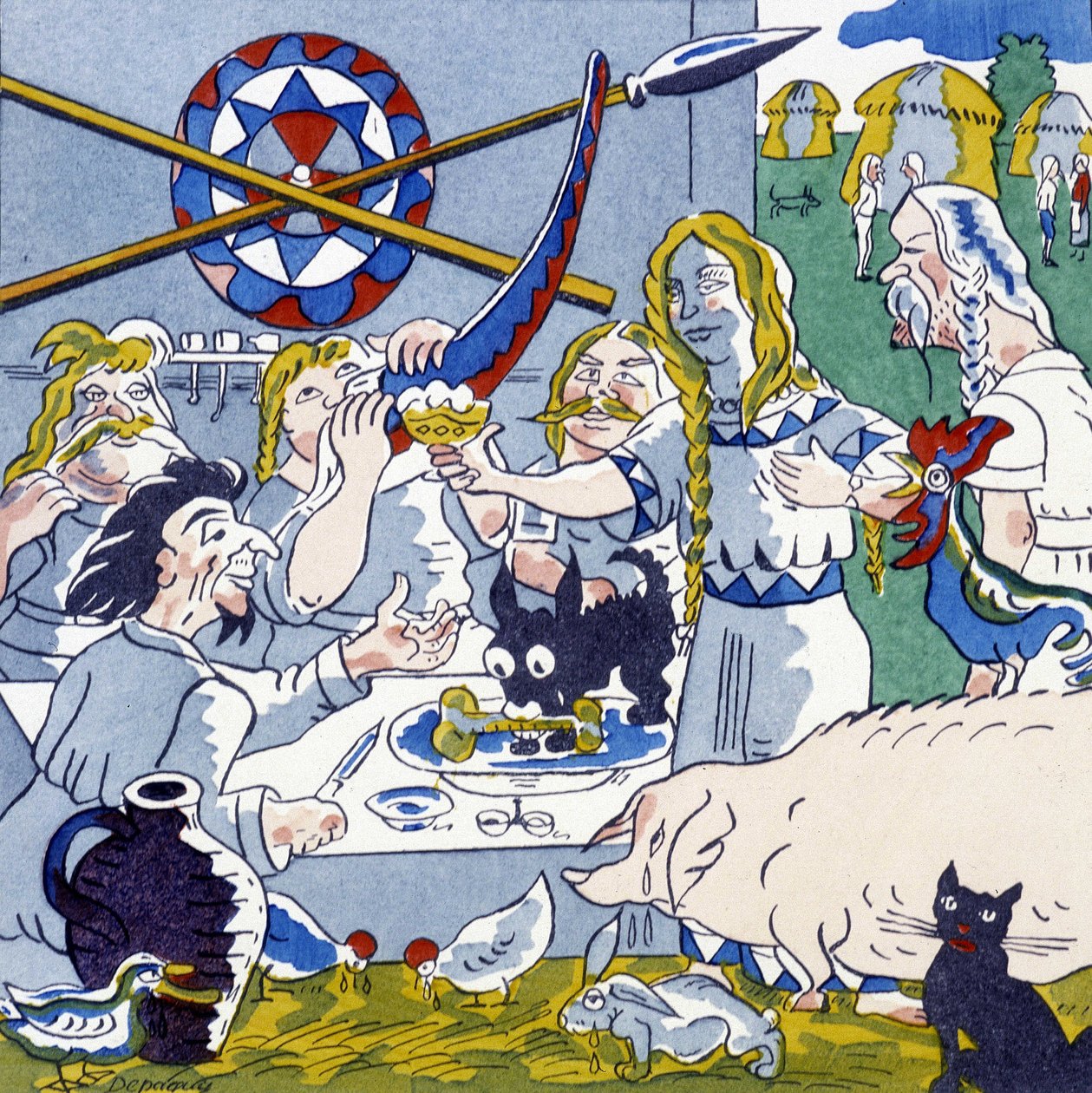 Festin (Gall bankett), a La Gaule et les Gaulsban, Franciaország története, Jules depaquit alkotó: Jules Depaquit