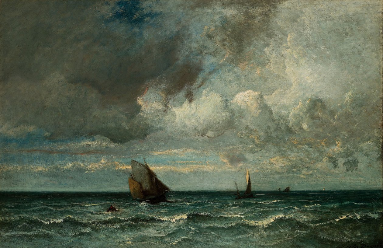 A vihar elől menekülő ugat, 1870?75 alkotó: Jules Dupré