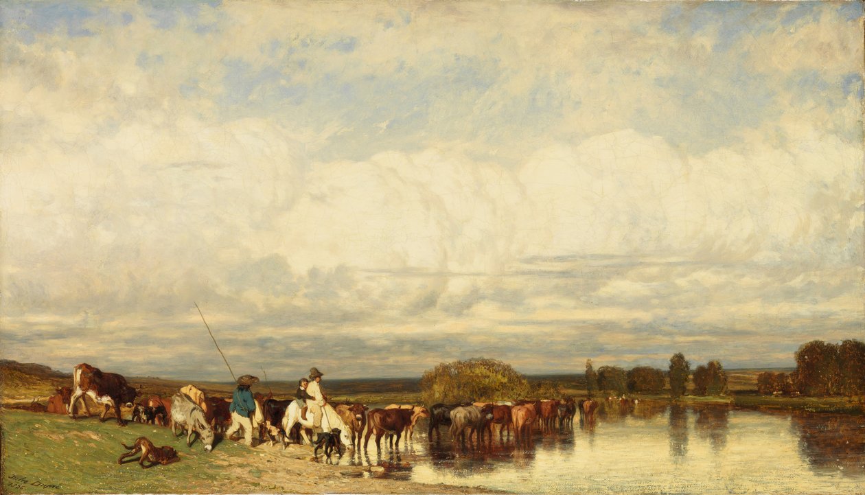 Tehenek átkelnek egy Fordon, 1836. alkotó: Jules Dupré