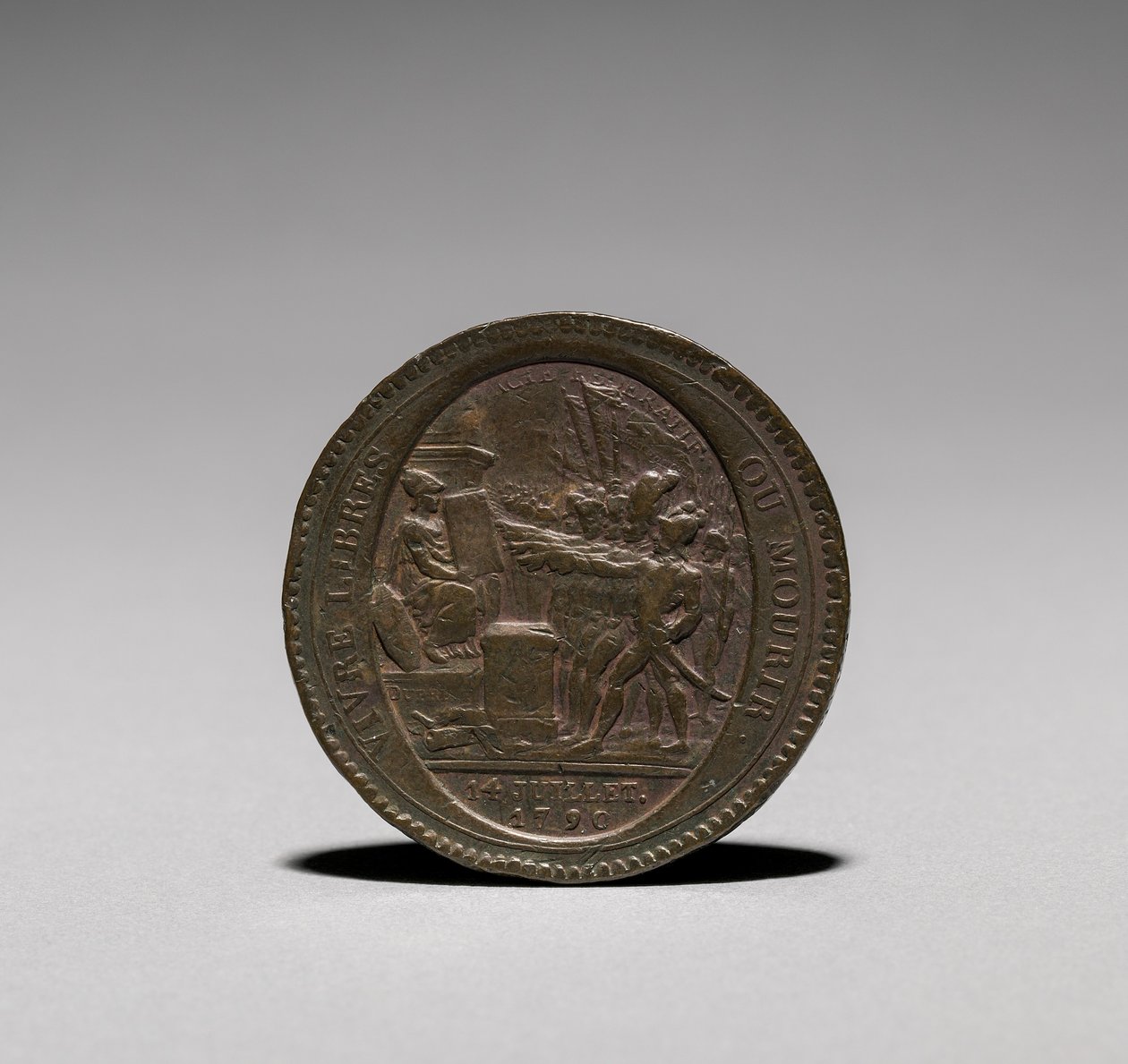 Érem: Five Sols, a Monneron Brothers, Párizs, 1792. alkotó: Jules Dupré