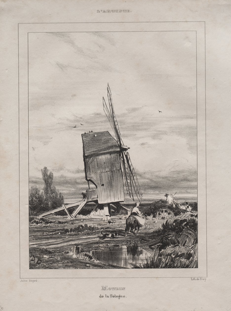 Malom a Sologne-ban, Franciaországban alkotó: Jules Dupré