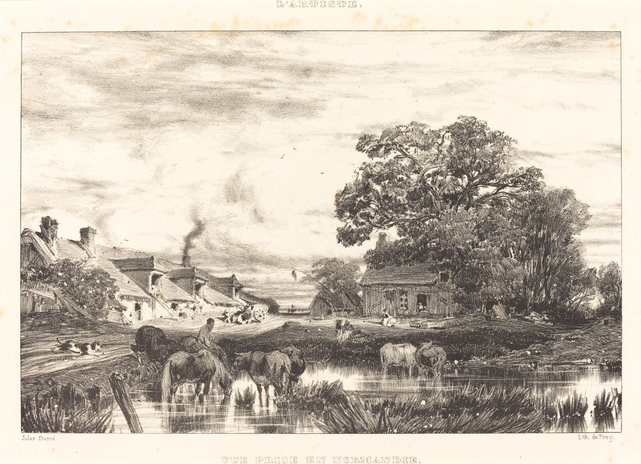 Nézet Normandiában alkotó: Jules Dupré