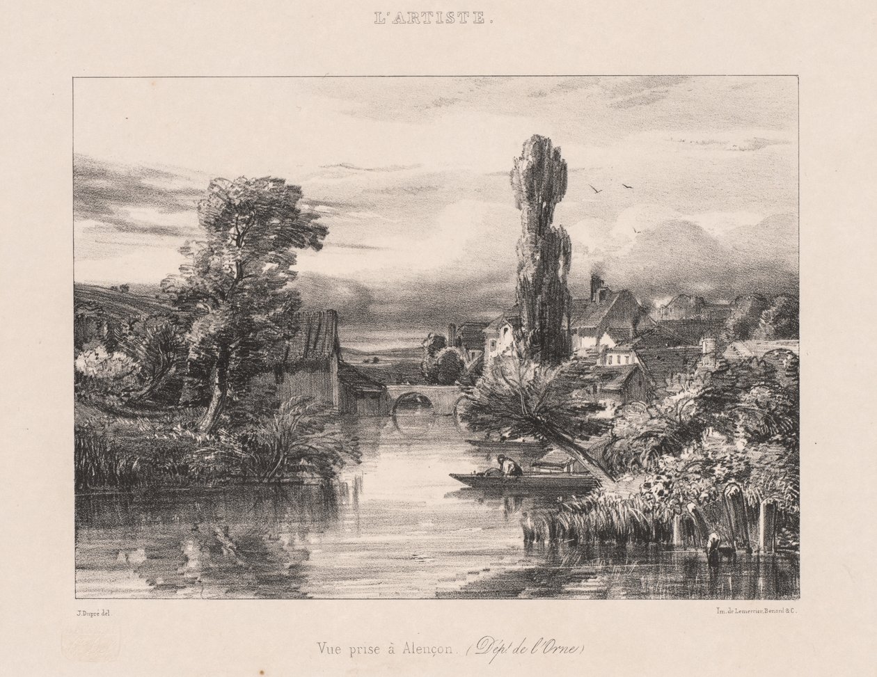 Felvétel Alençonban A nézet Alençonban, 1839. alkotó: Jules Dupré