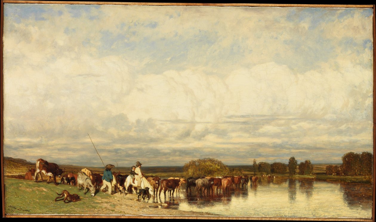 Gázlón átkelő tehenek alkotó: Jules Dupré