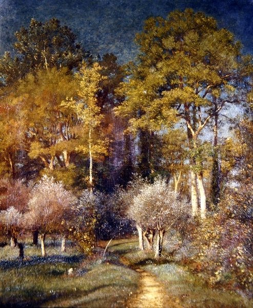 Az erdő sarkában (olaj, vászon) alkotó: Jules Dupré