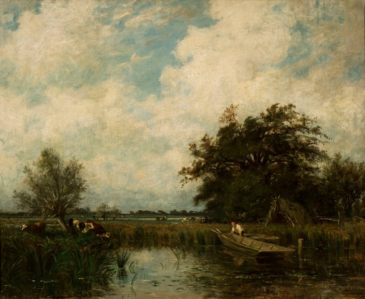 Tájkép tóval alkotó: Jules Dupré