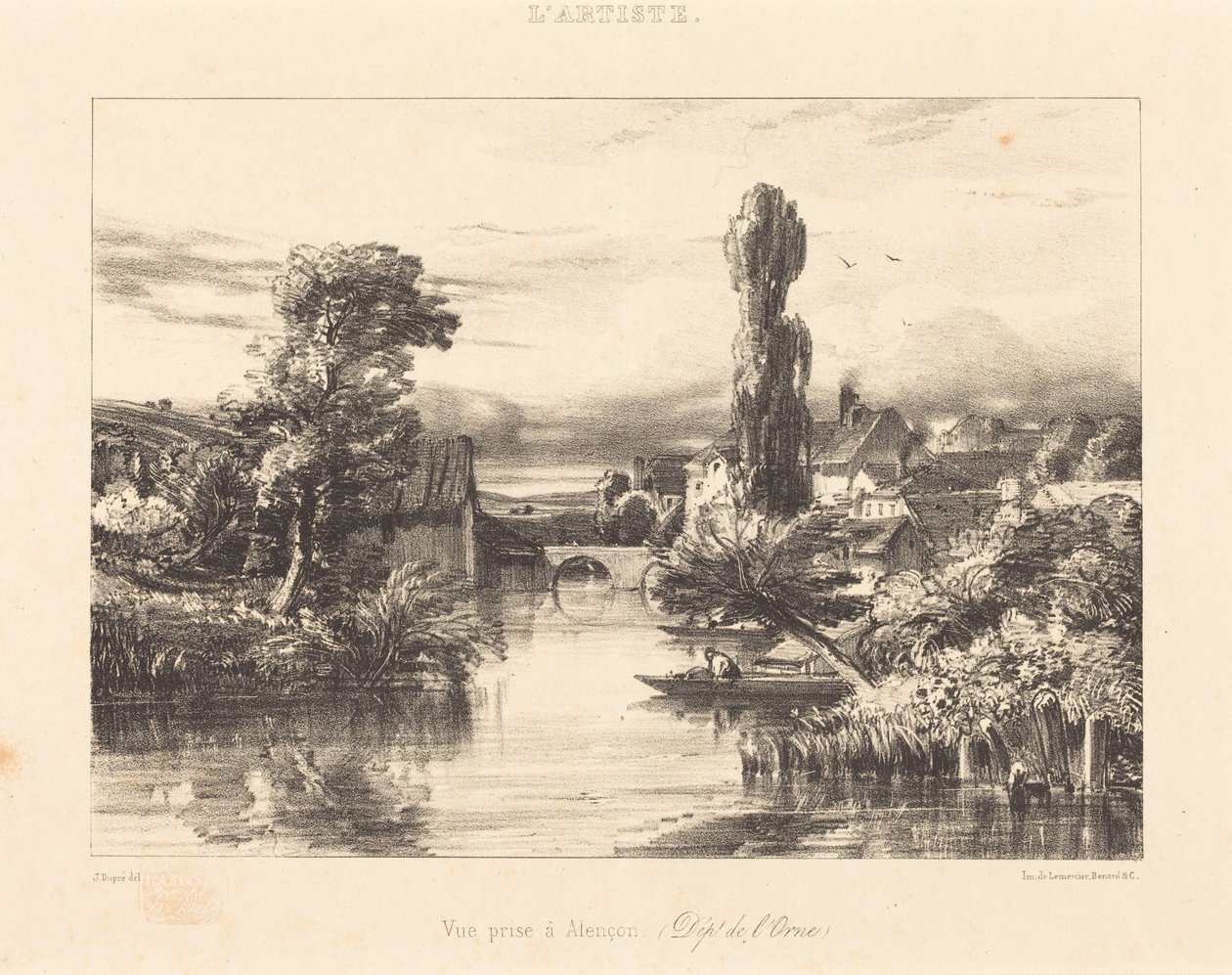 Kilátás Alençonra alkotó: Jules Dupré