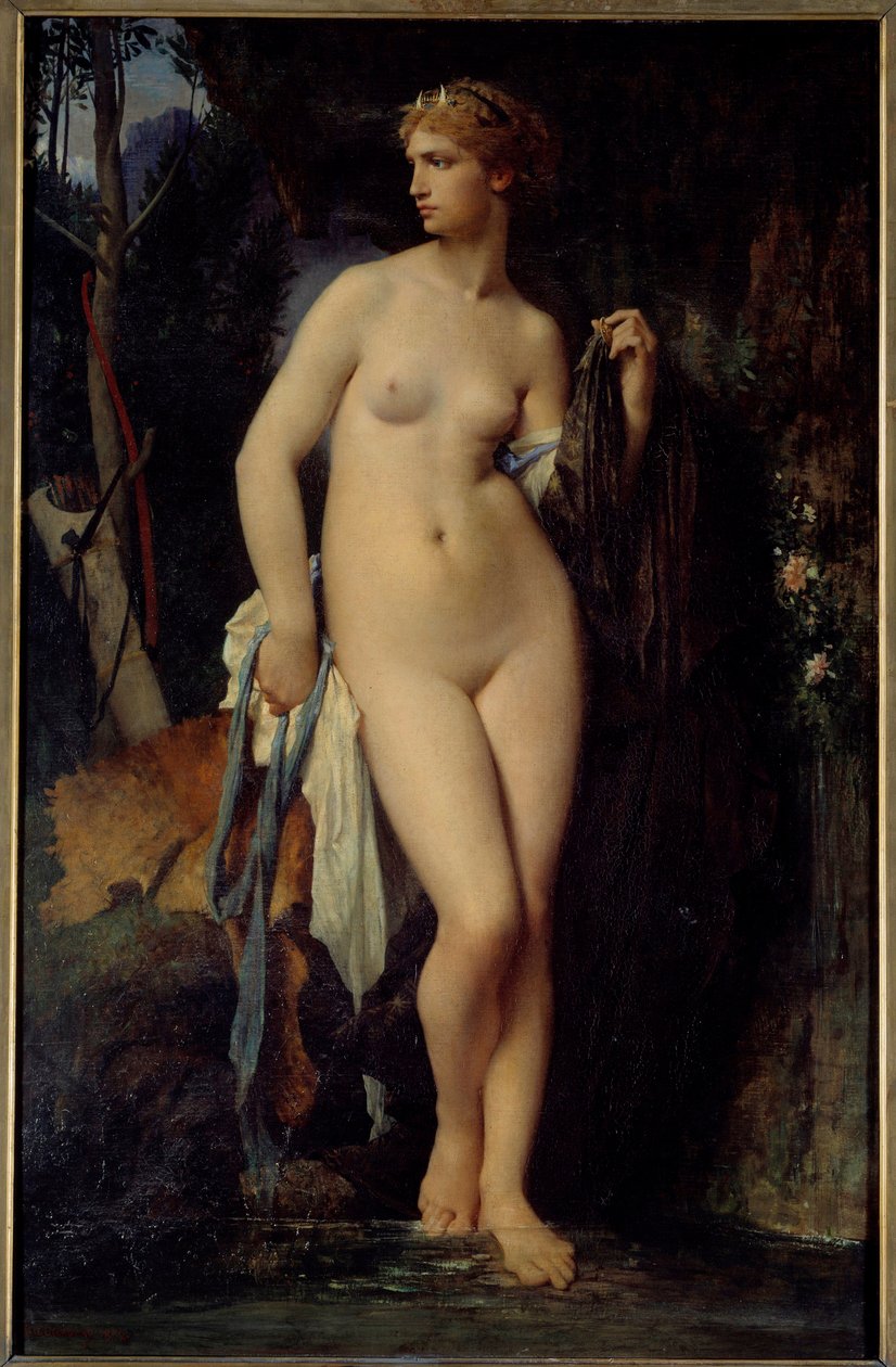 Diane festmény, Jules Elie Delaunay (1828-1891) 1872 V. 1,47x0,94 m Párizs, Muse d