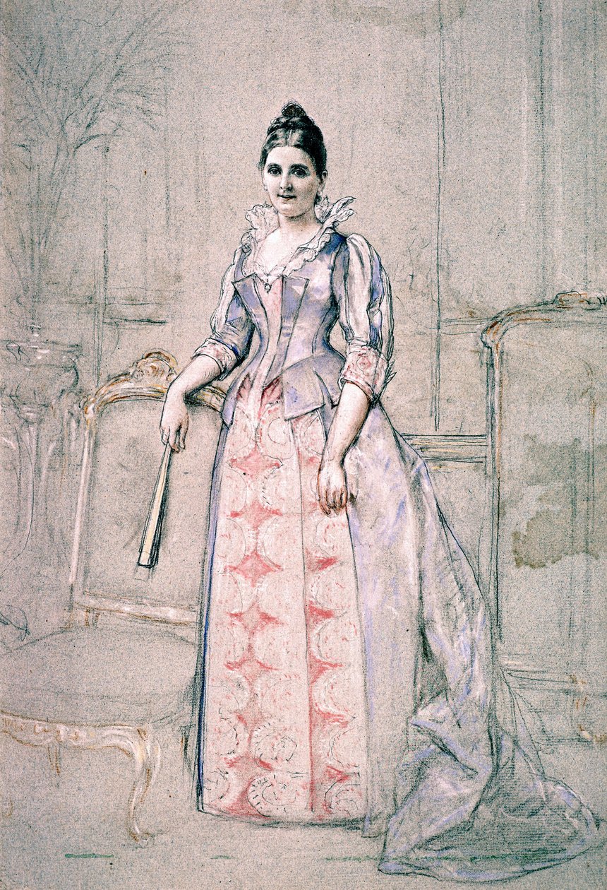 Mrs. Carnot portréja érdemes ruhát visel alkotó: Jules Emile Saintin