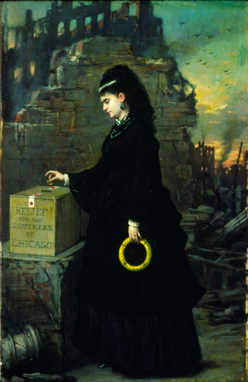 Segítség a chicagói szenvedőknek, 1872 alkotó: Jules Emile Saintin