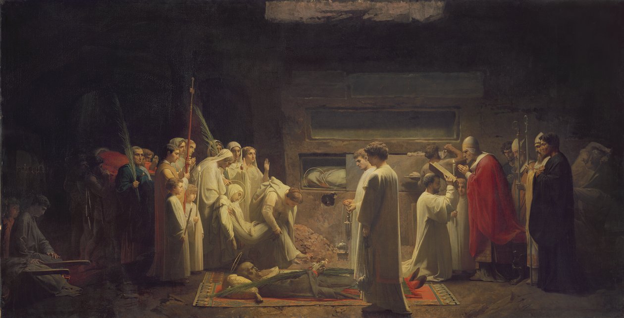 A mártírok a katakombákban, 1855 alkotó: Jules Eugene Lenepveu