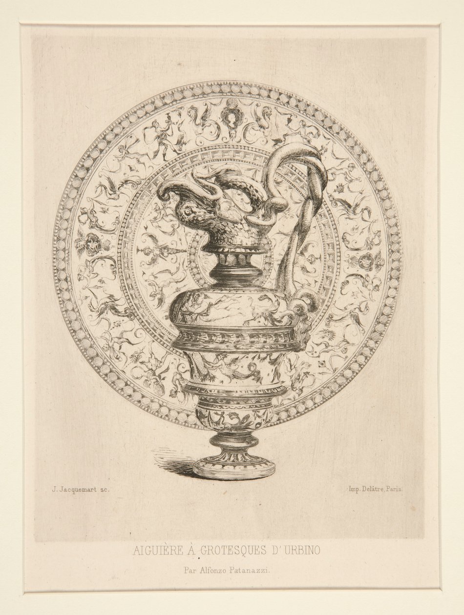 Ewer groteszkekkel d alkotó: Jules Ferdinand Jacquemart