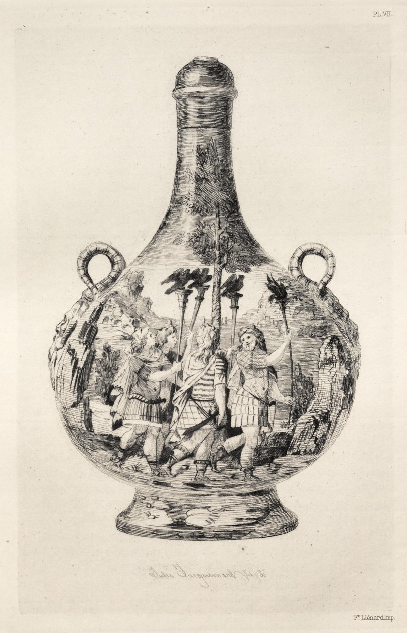 A kerámiaművészet története: A fazekasság leíró és filozófiai tanulmányozása... VIII. tábla, 187 alkotó: Jules Ferdinand Jacquemart